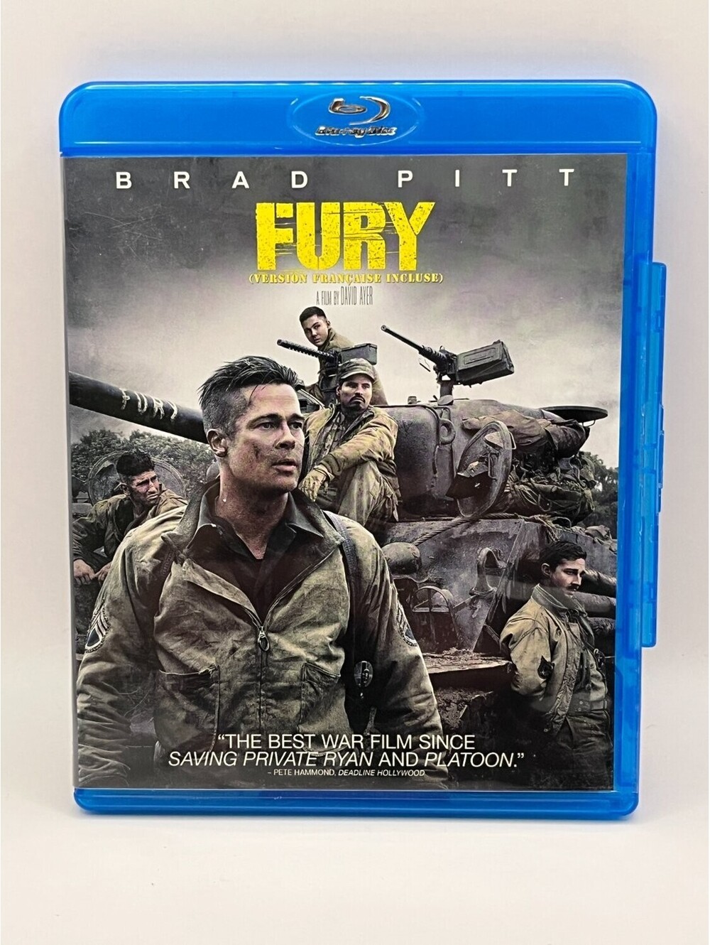 Fury Blu-ray Mastered in 4K Brad Pitt Action David Ayer